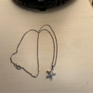 NWT. EFFY Brand Silvertone Dimensional Starfish Pendant Necklace